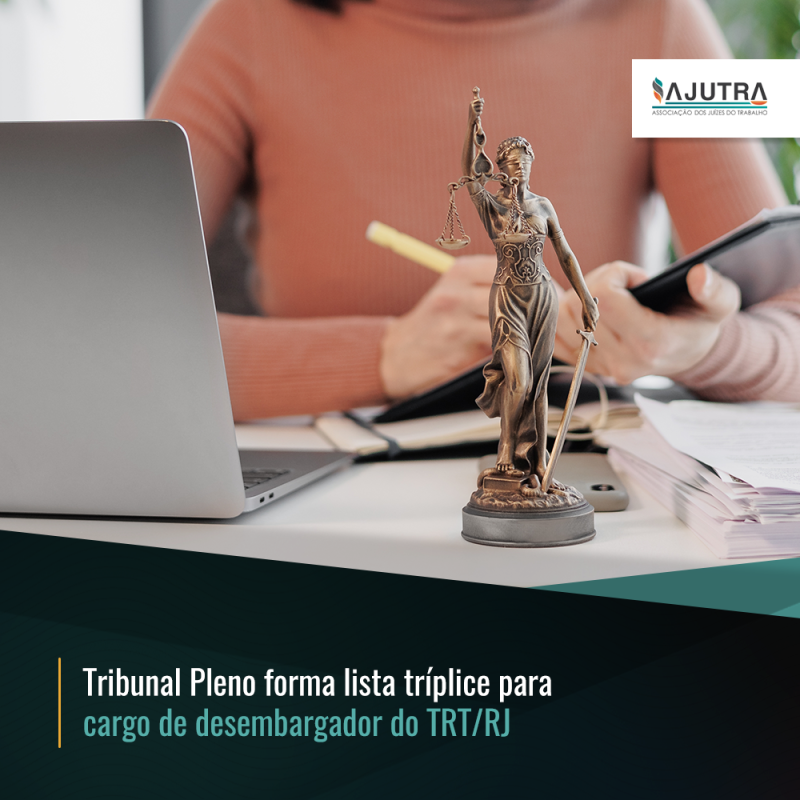 Tribunal Pleno forma lista tríplice para cargo de desembargador do TRT/RJ