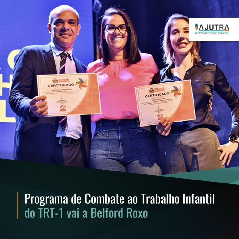 Programa de Combate ao Trabalho Infantil do TRT-1 vai a Belford Roxo