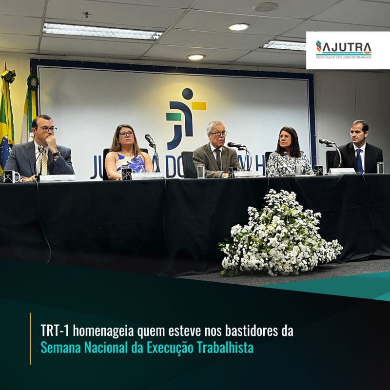 TRT-1 homenageia quem esteve nos bastidores da Semana Nacional da Execução Trabalhista