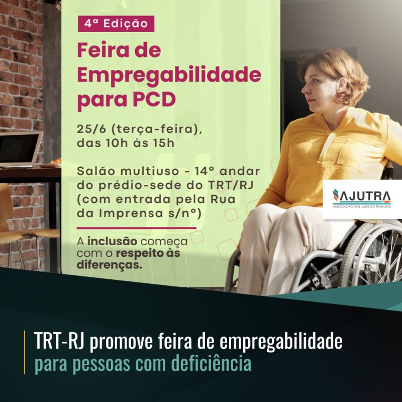 TRT-RJ promove feira de empregabilidade para pessoas com deficiência
