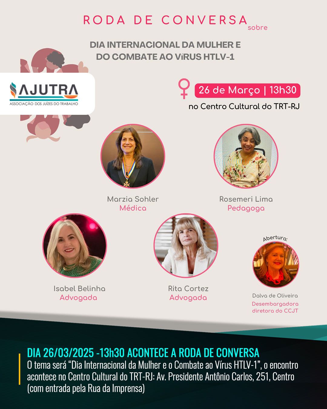DIA 26/03/2025 -13h30 ACONTECE A RODA DE CONVERSA
