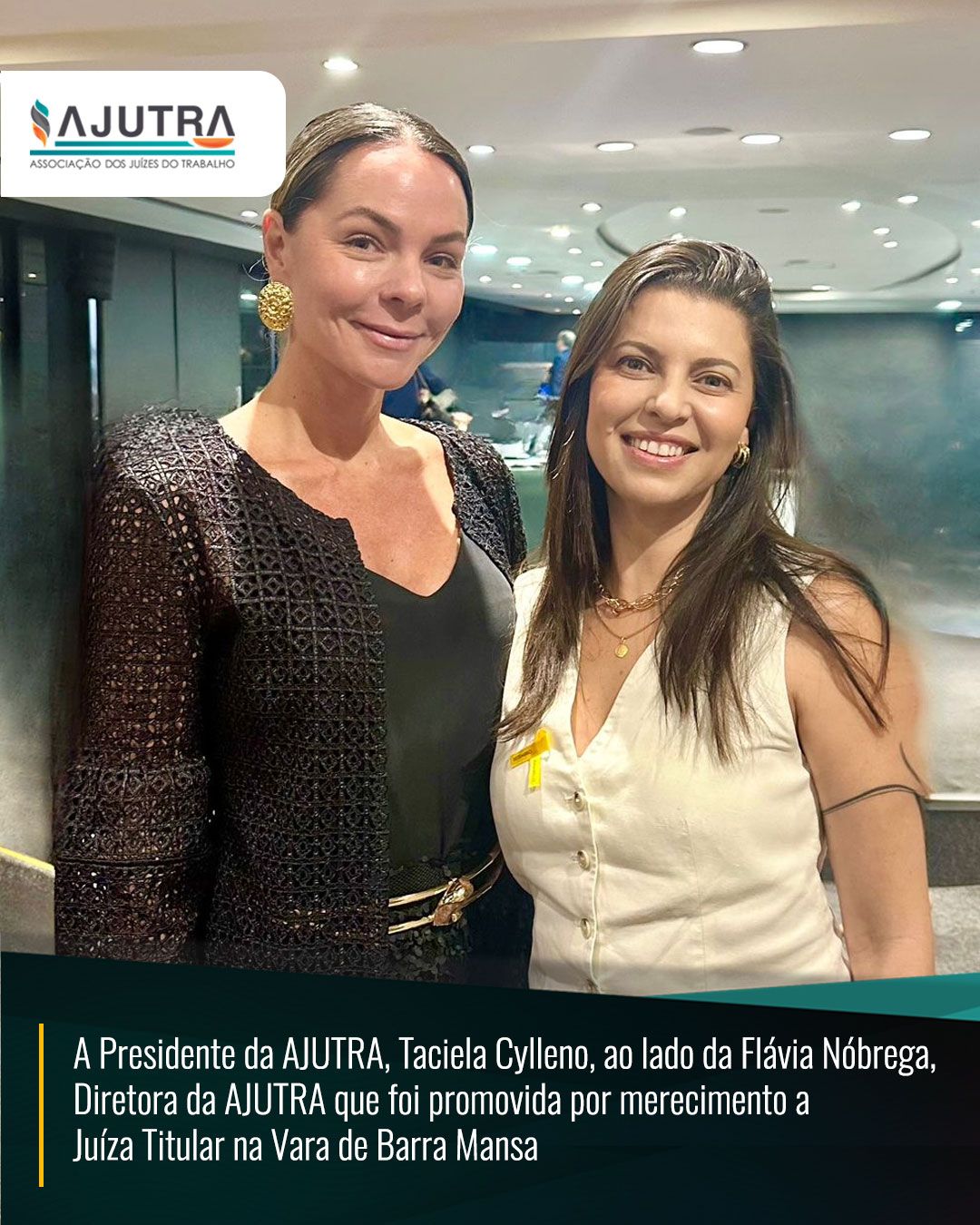 Flávia Nóbrega, Diretora da AJUTRA foi promovida por merecimento a Juíza Titular na Vara de Barra Mansa