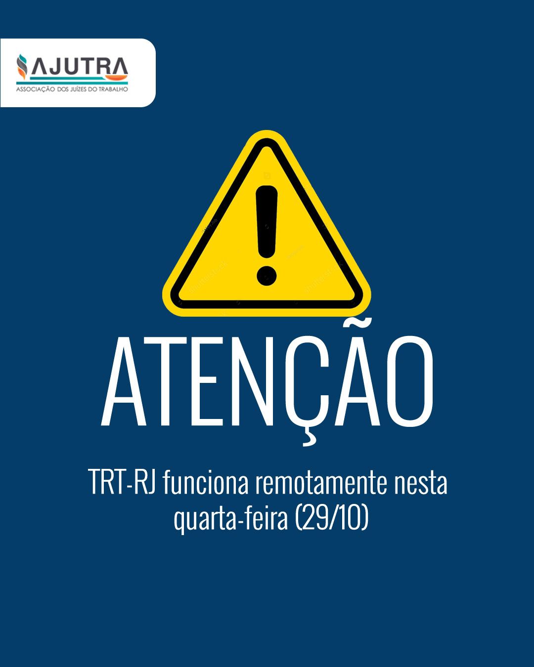 TRT-RJ funciona remotamente nesta quarta-feira (29/10)