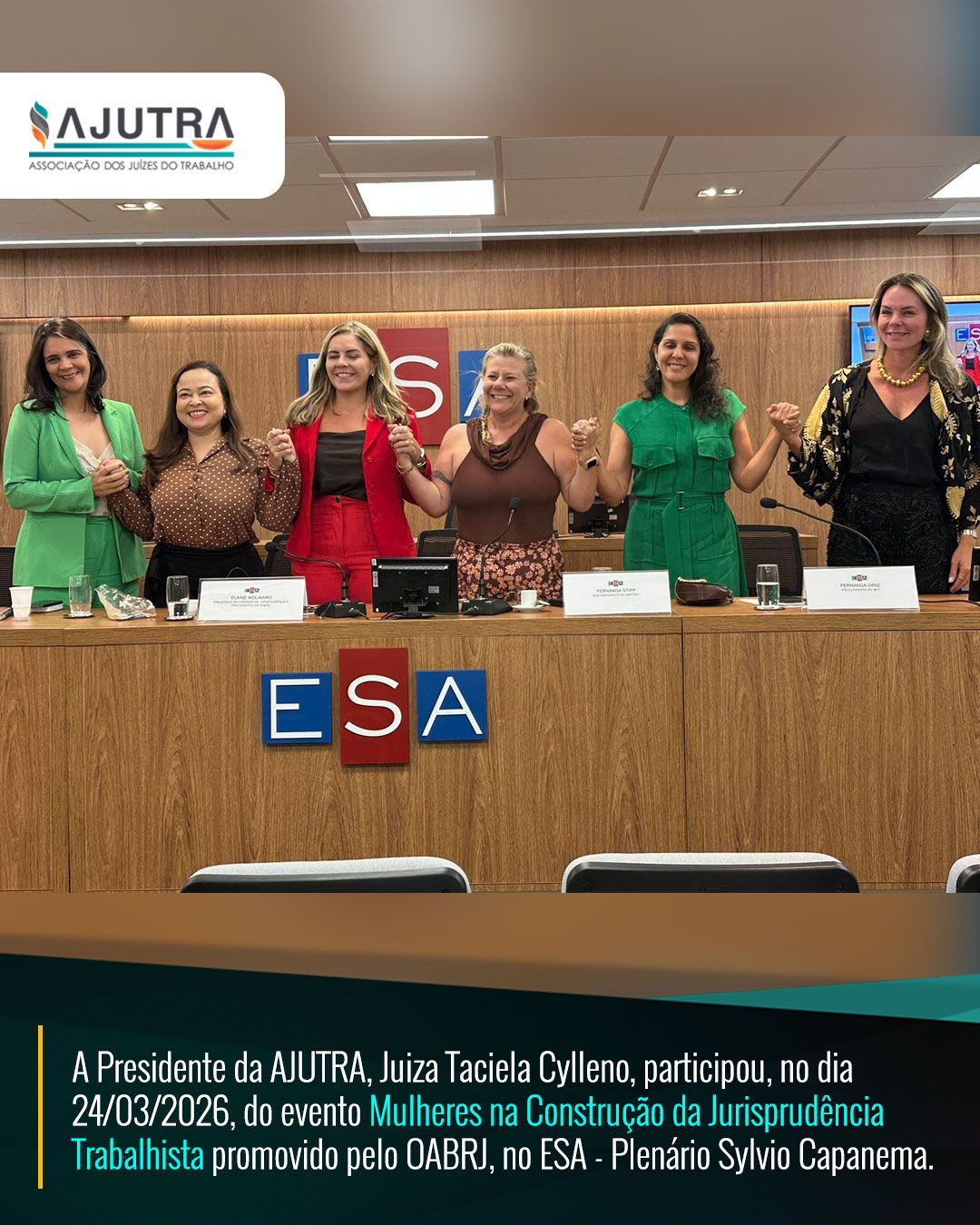 Evento Mulheres na Construção da Jurisprudência Trabalhista